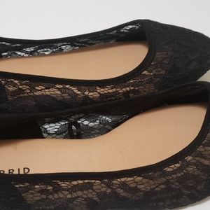 Torrid black lace flats